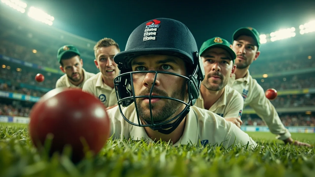 Stadium bowl lit for an evening fixture during a Hundred-style cricket match