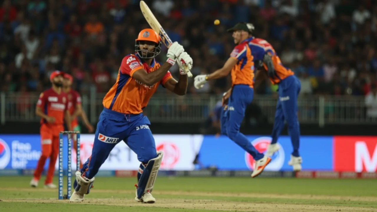 Wicketkeeper-batter moving into position during a cricket match